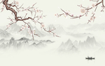 工笔花鸟背景墙装饰画