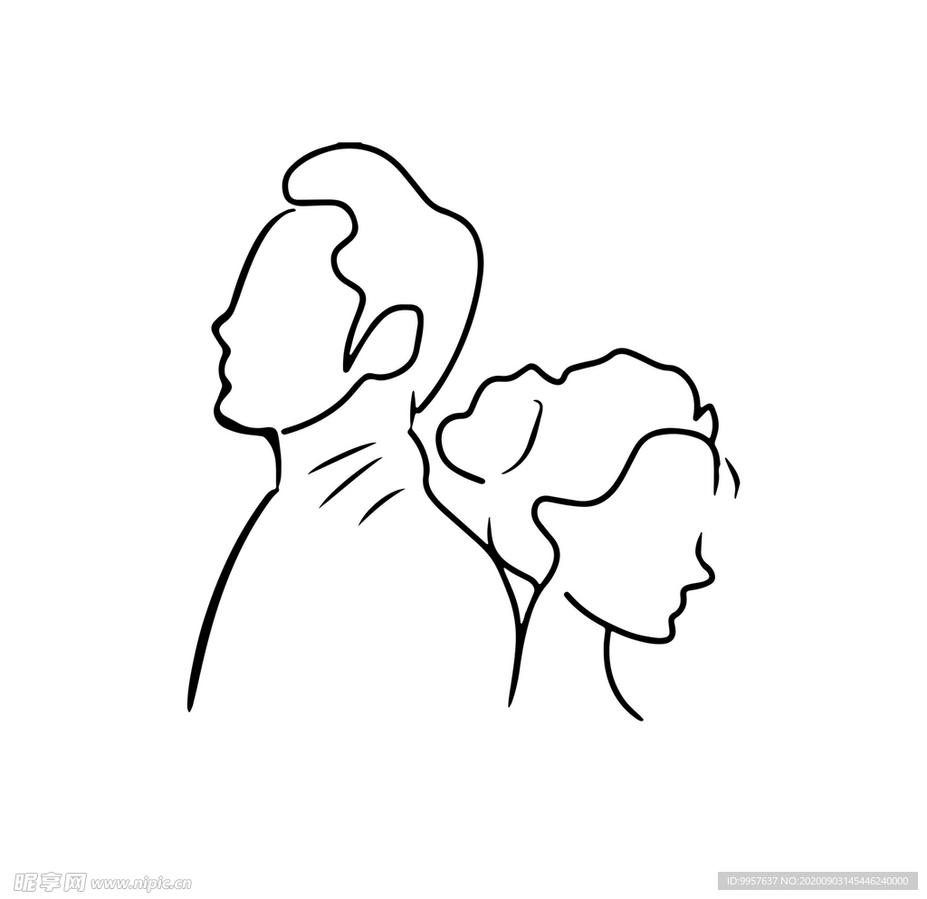 婚礼线条logo3