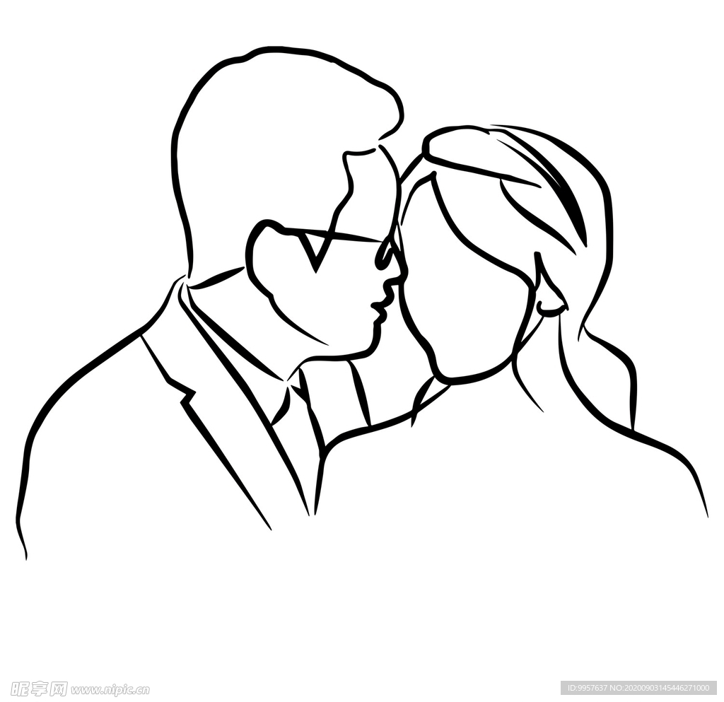 婚礼线条logo2