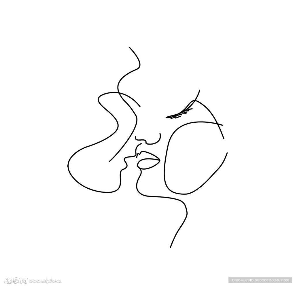 婚礼线条logo7