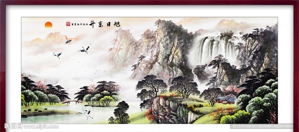 中国风山水风景画装饰画