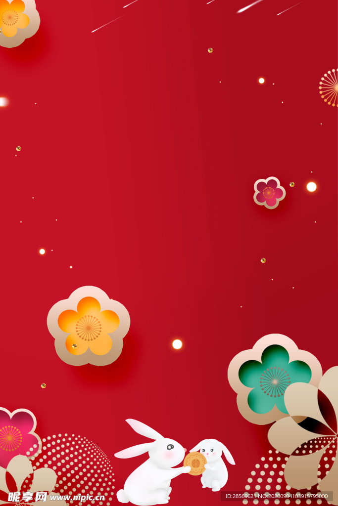 中秋节红色背景
