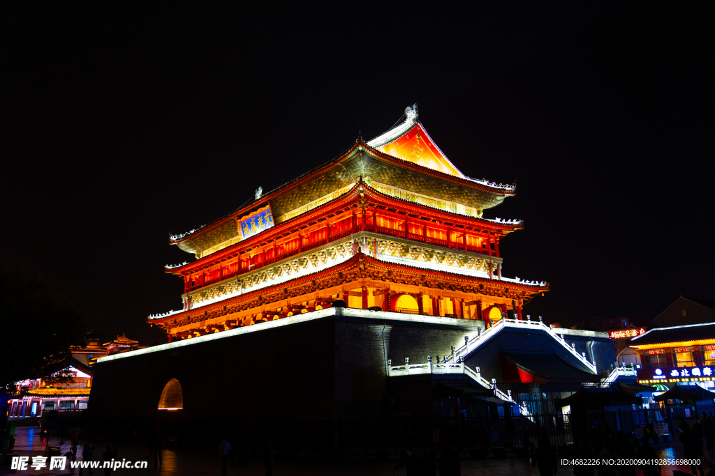 鼓楼夜景鼓楼全景