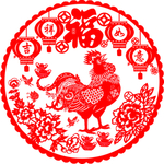 剪纸鸡