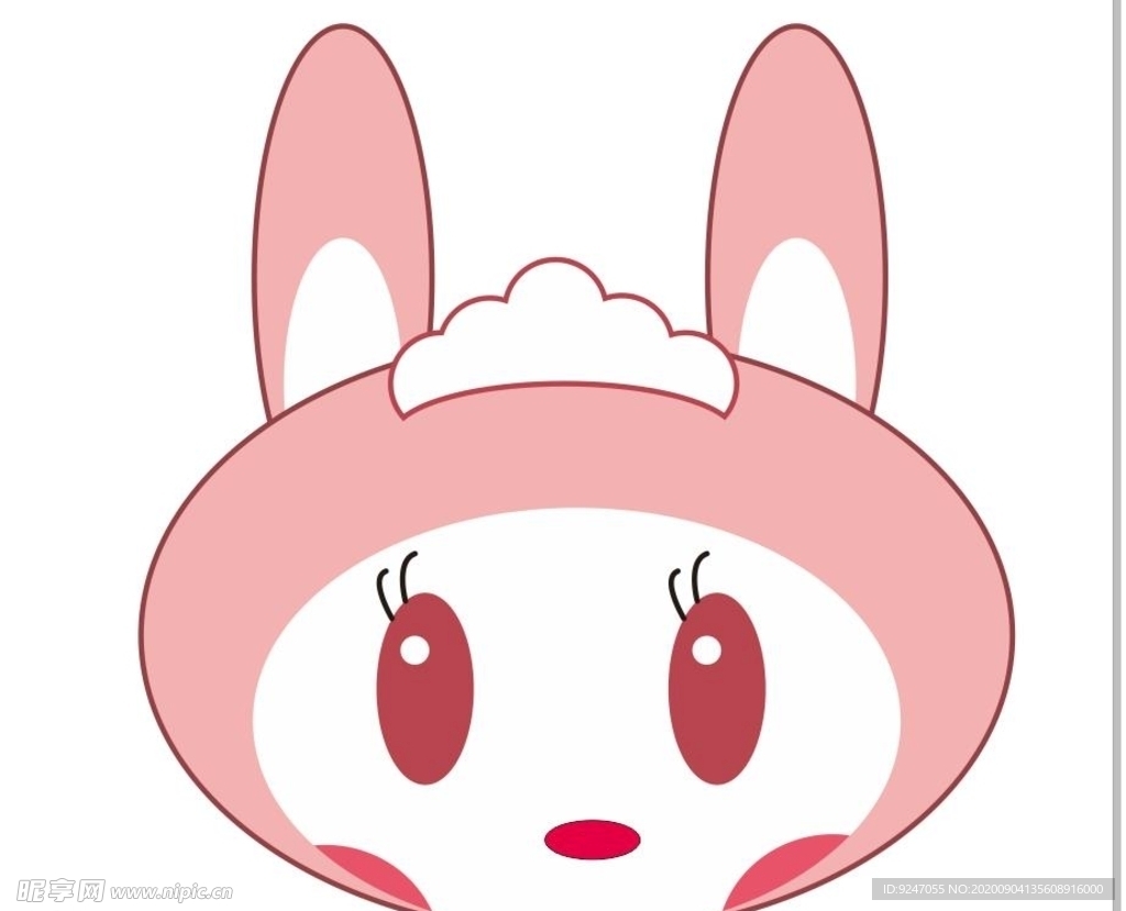 可爱卡通小兔头