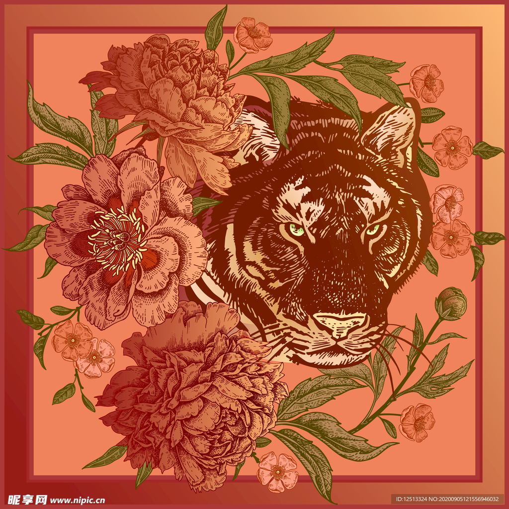 方巾印花