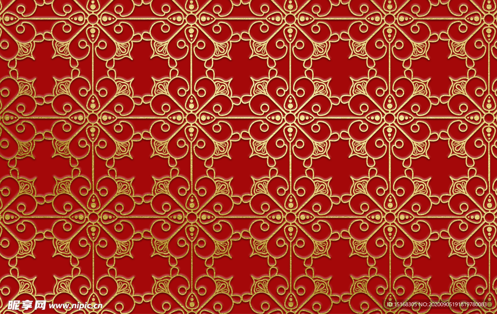中式立体金色花纹底纹