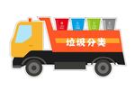 矢量分类垃圾车