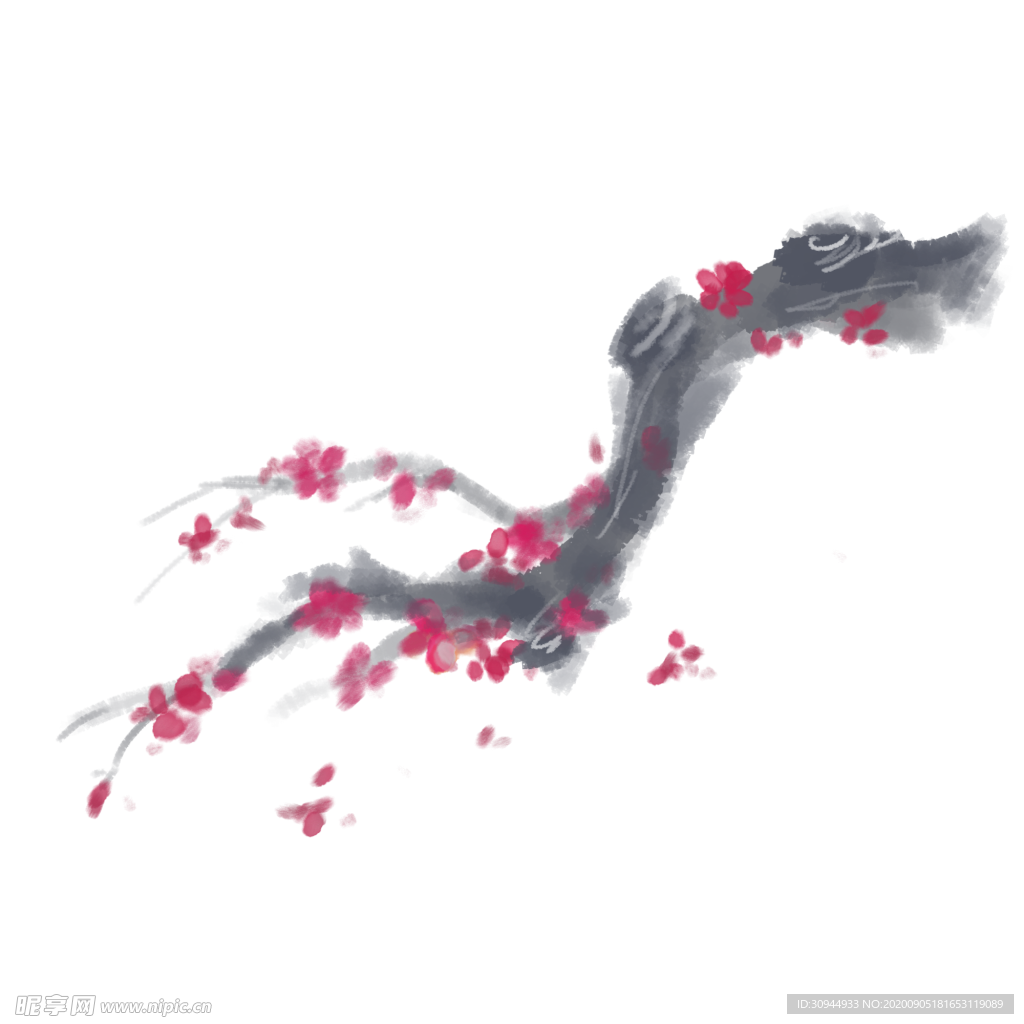 梅花树枝元素