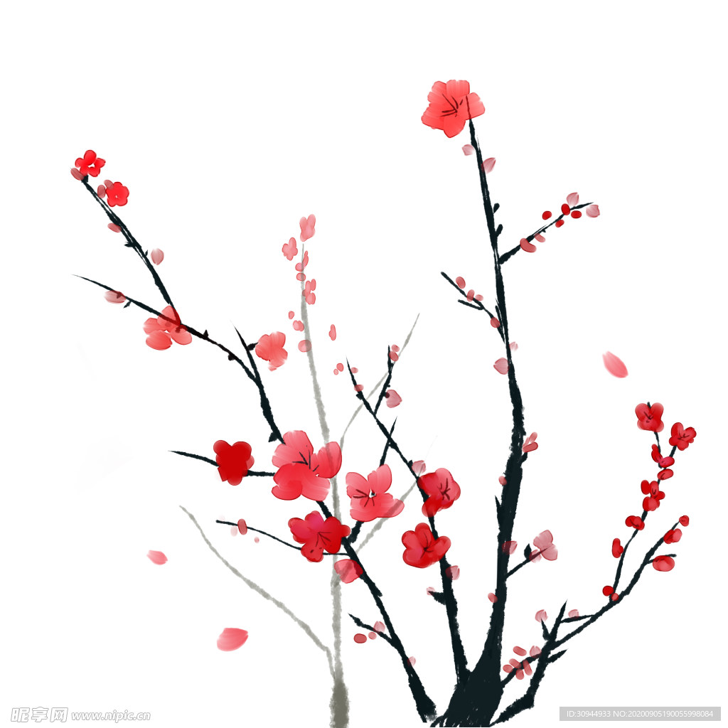 梅花树枝元素