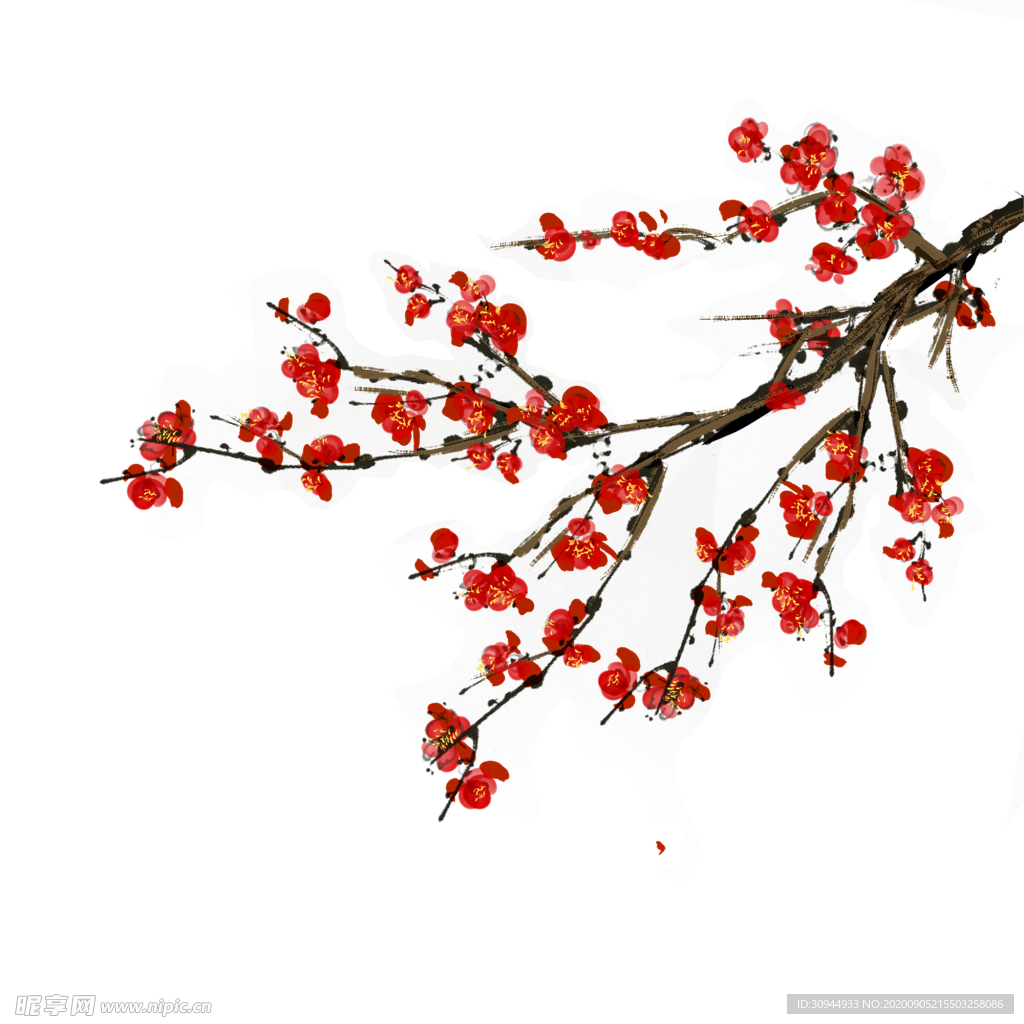 梅花树枝元素