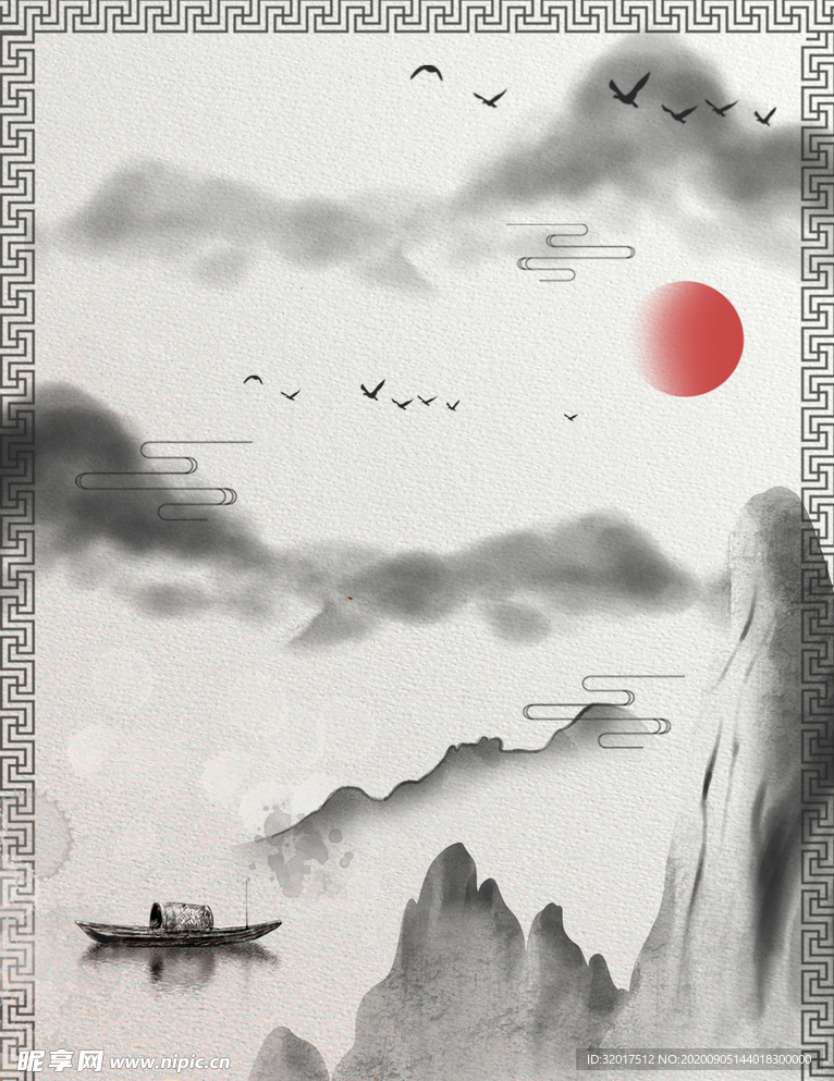 中国风山水风情
