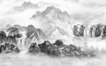 水墨山水背景墙