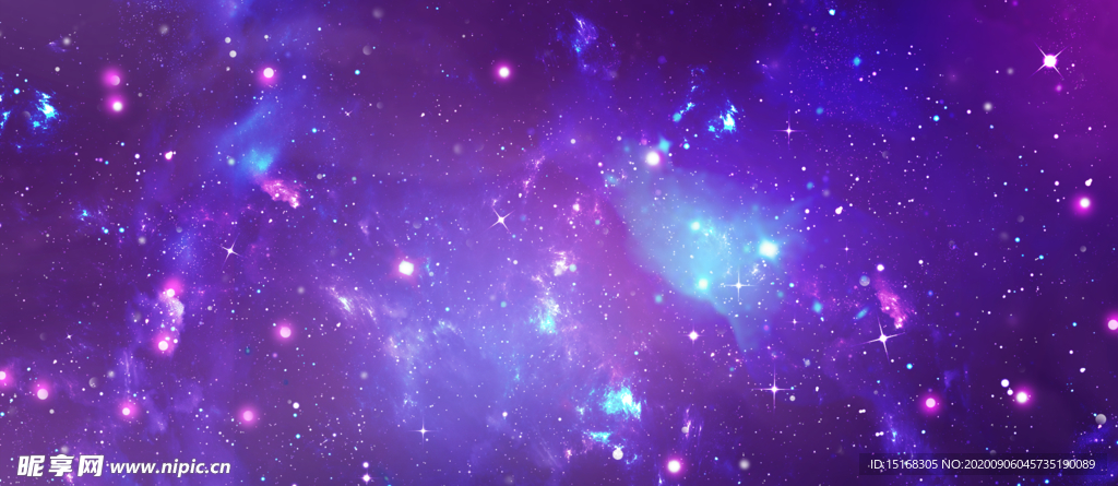 彩色创意星空手绘背景