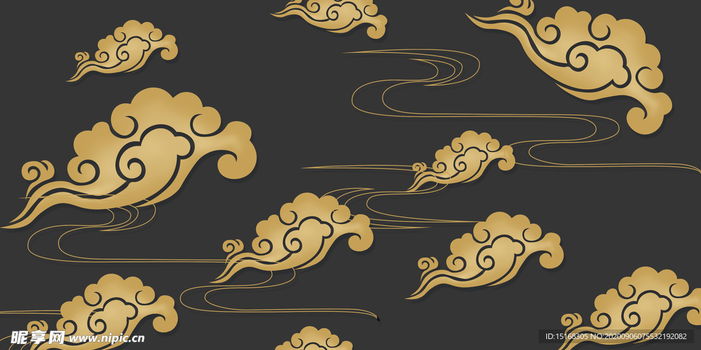新中式立体花纹