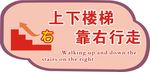 上下楼梯提示牌