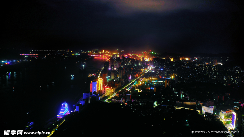 梧州夜景航拍