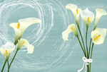 水仙花百合花装饰画
