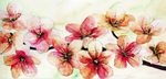 手绘画桃花梅花装饰画