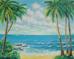 海滩椰子树椰子