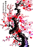 水墨画红梅梅花装饰画