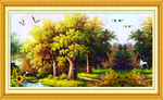 油画风景画画框装饰画