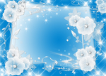 水晶框水晶花蓝色