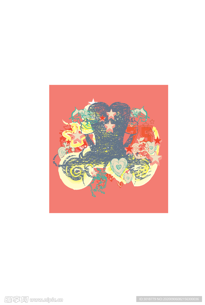 女装人物印花