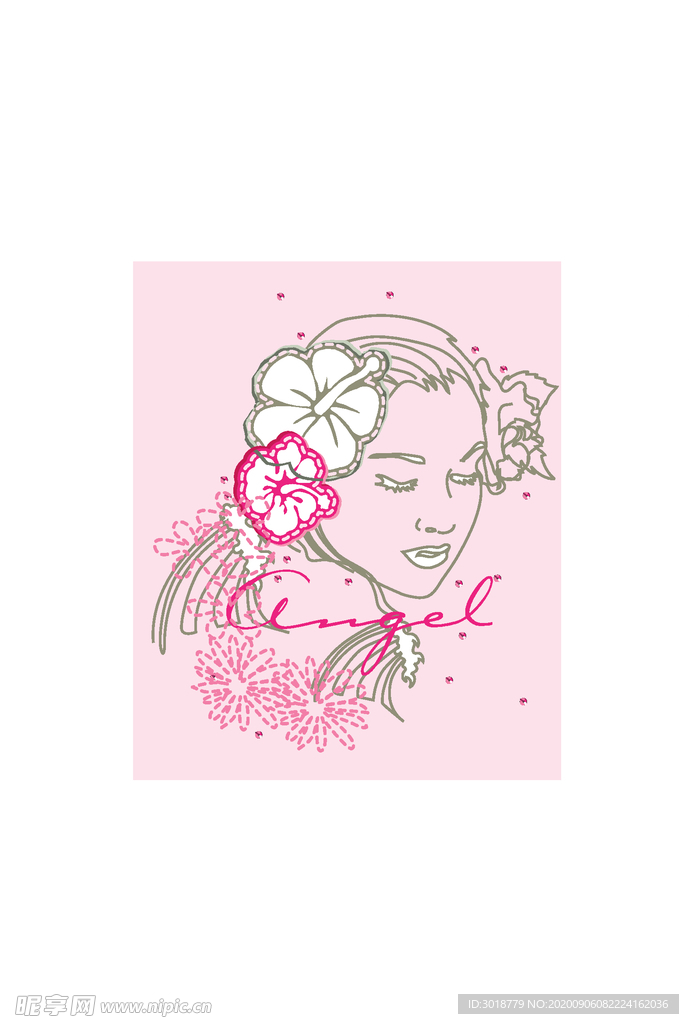 女装人物印花