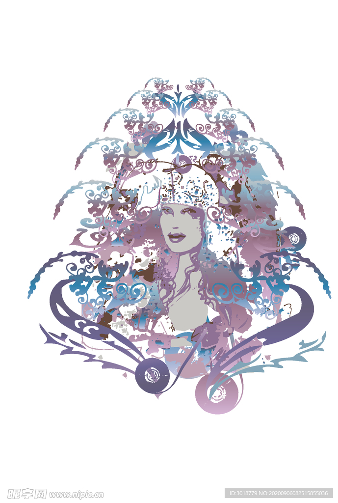 女装人物印花