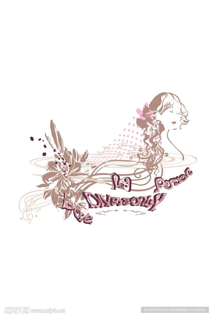 女装人物印花