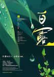 手绘白露节气海报