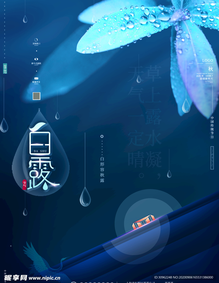 白露二十四节气海报
