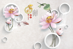 荷花背景墙