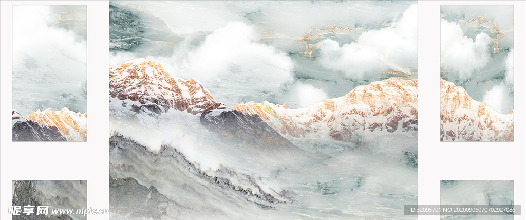 山水风景 背景墙