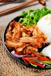 辣白菜五花肉饭