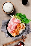 泡菜肥牛锅配饭