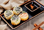鲜虾生煎包