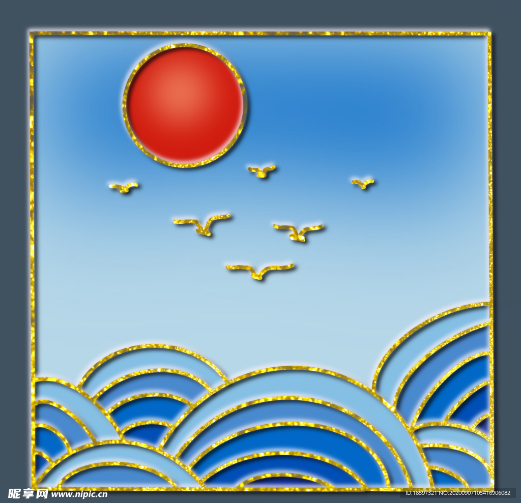 海洋海鸥日出壁纸背景