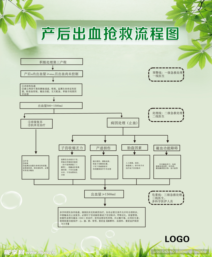 产后出血抢救流程图