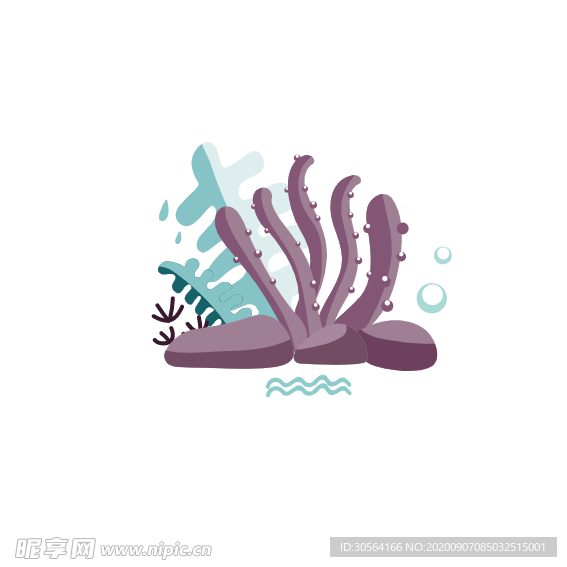 海洋生物图标图形装饰海报素材
