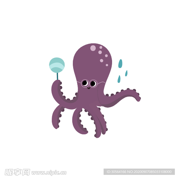 海洋生物图标图形装饰海报素材