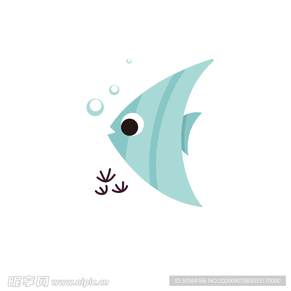 海洋生物图标图形装饰海报素材