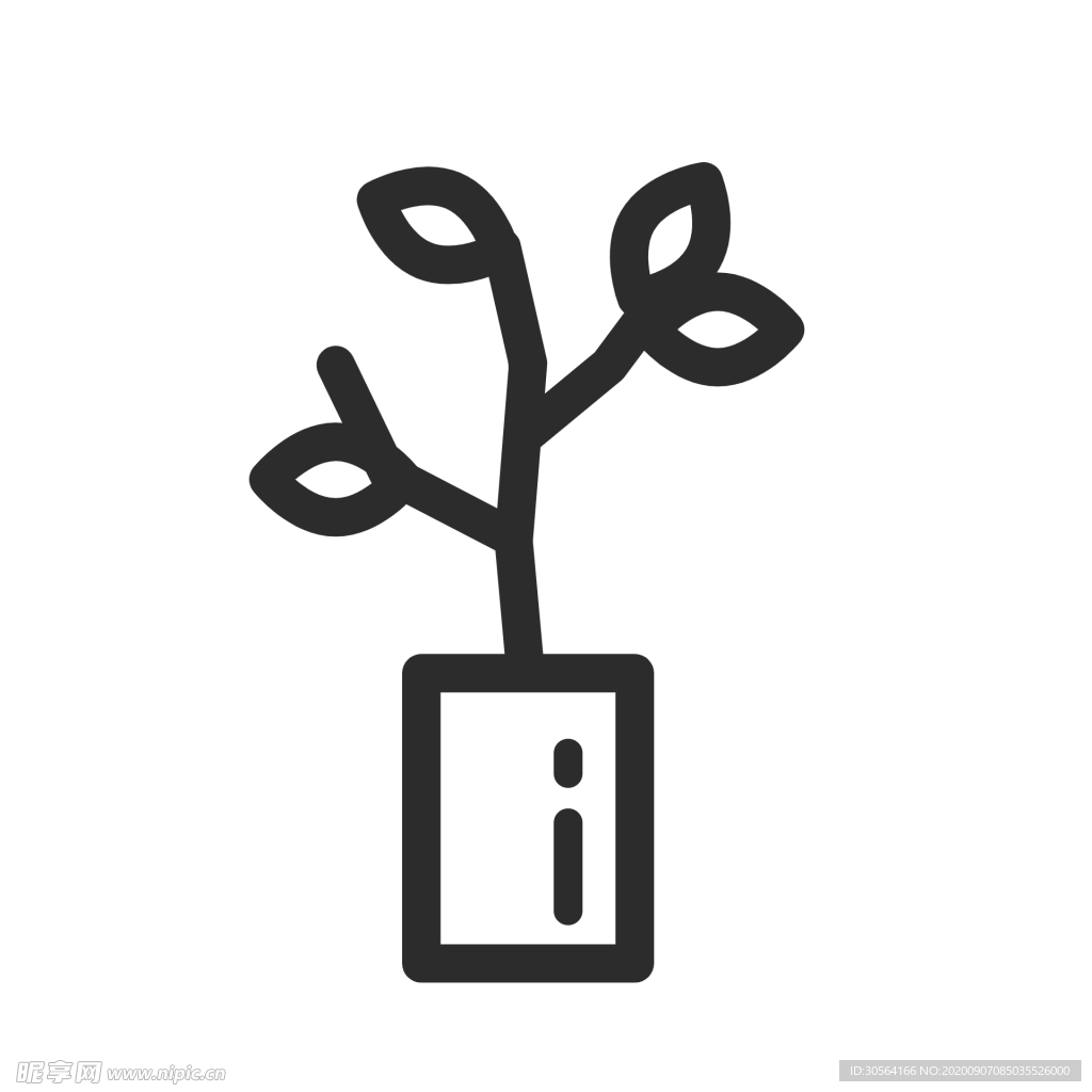 植物图标图形装饰海报素材