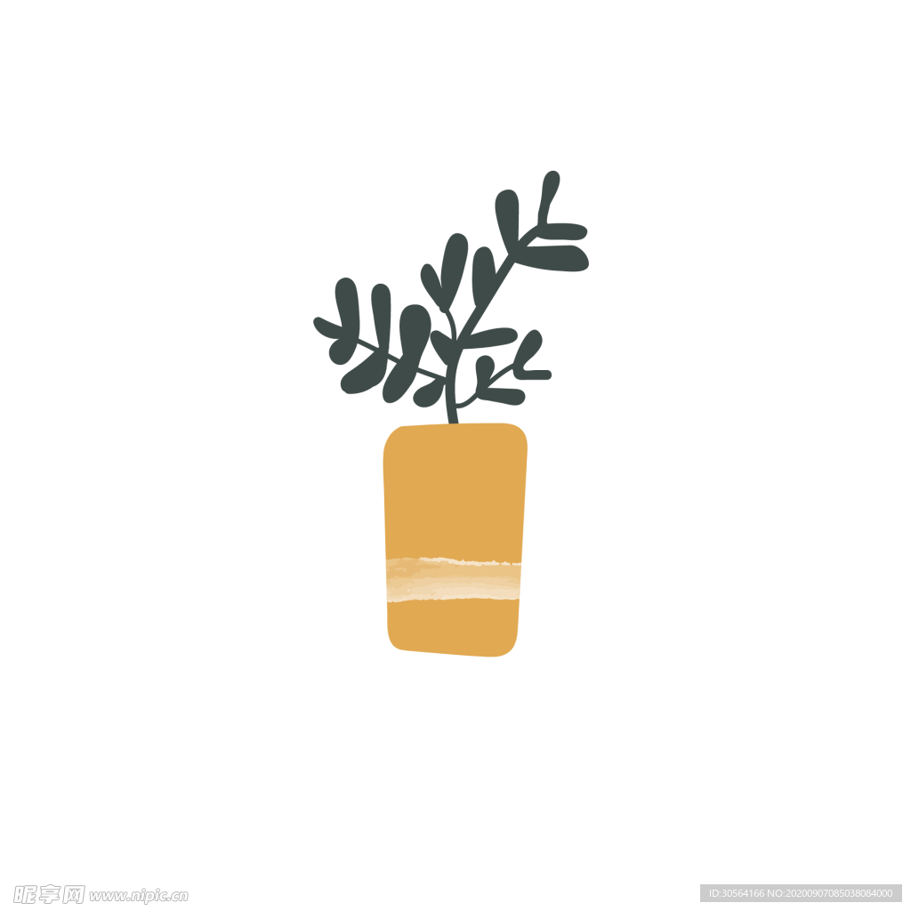 植物图标图形装饰海报素材
