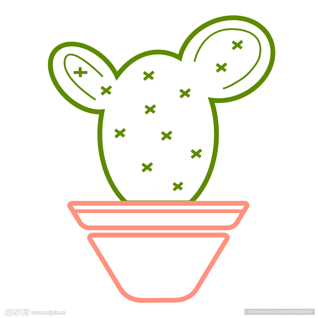 植物图标图形装饰海报素材