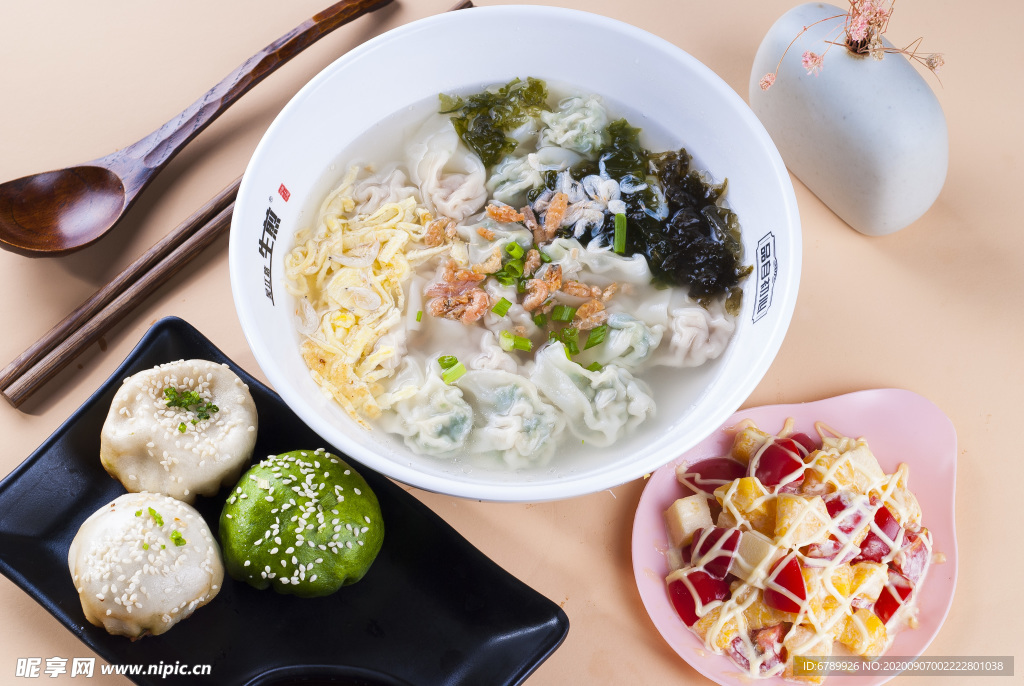 生煎小馄饨套餐