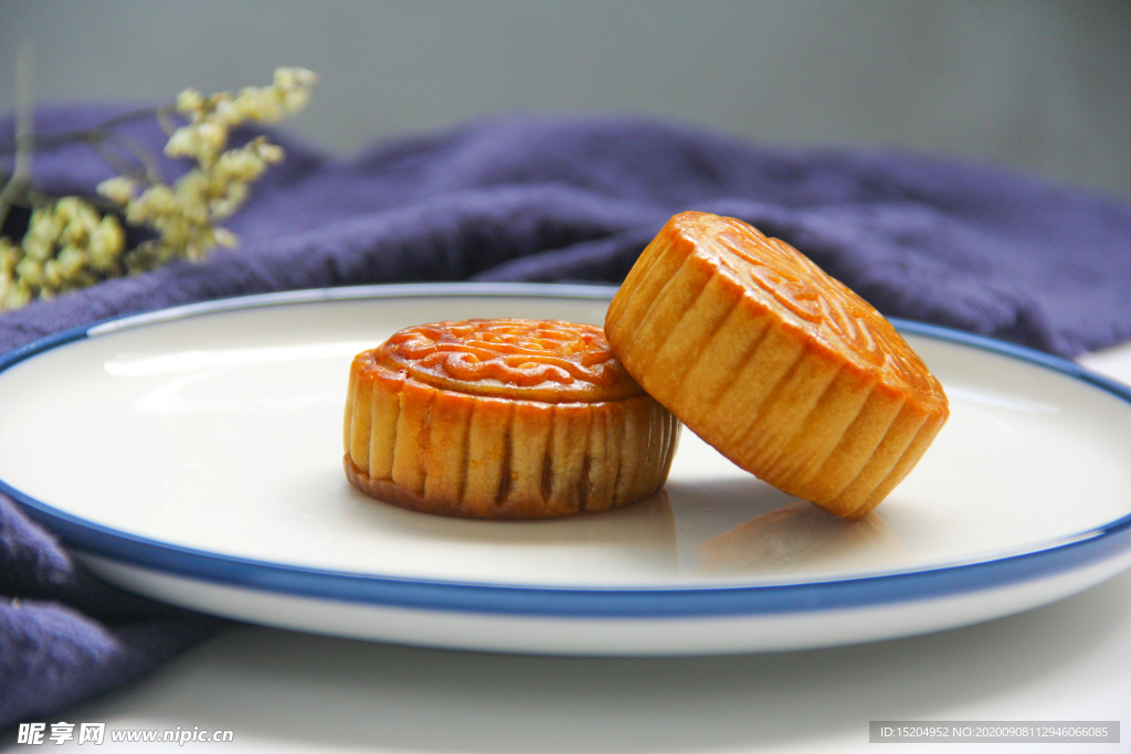 中秋节美食月饼细节图