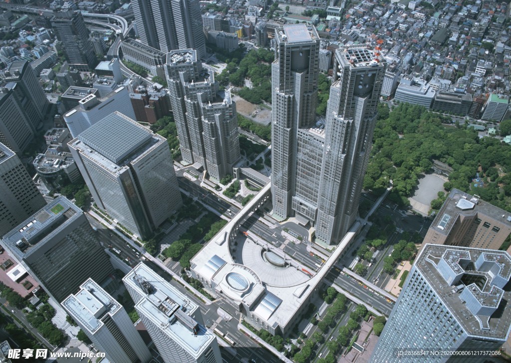 商业都市背景