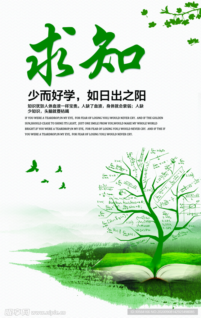 求知社会公益宣传海报素材